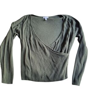 Leith Ribbed Wrap Top – Size XL